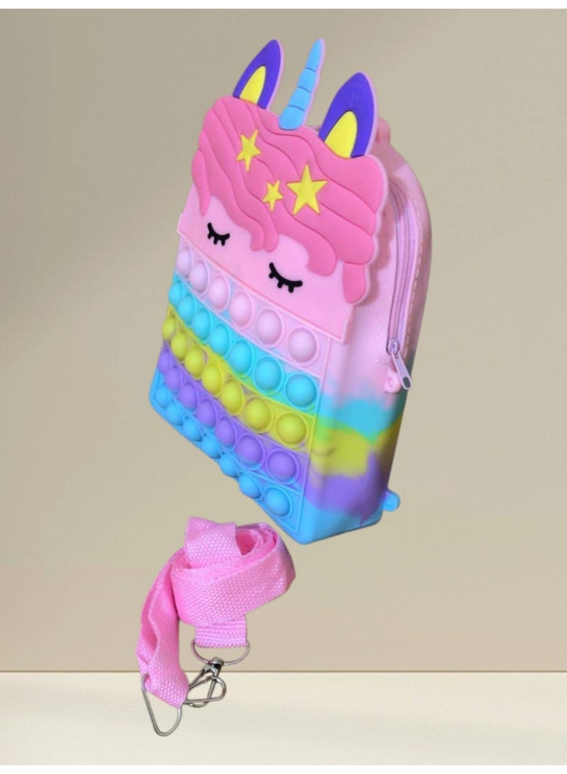 2-in-1 Mini Bubbles Silicone Kids Backpack – Cute Design with Single Zipper – For Ages 3 to 5 Years  - Image 2