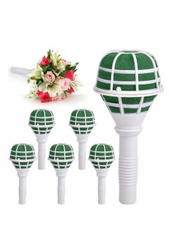 Excefore Wedding Bouquet Holder, 6-Pack Bouquet Holder, Fresh Artificial Flowers Holder Decoration Bridal Bouquet, DIY Wedding Foam Bouquet Handle, for Flower Arrangement, Bridal Bouquets for Wedding  - Image 1