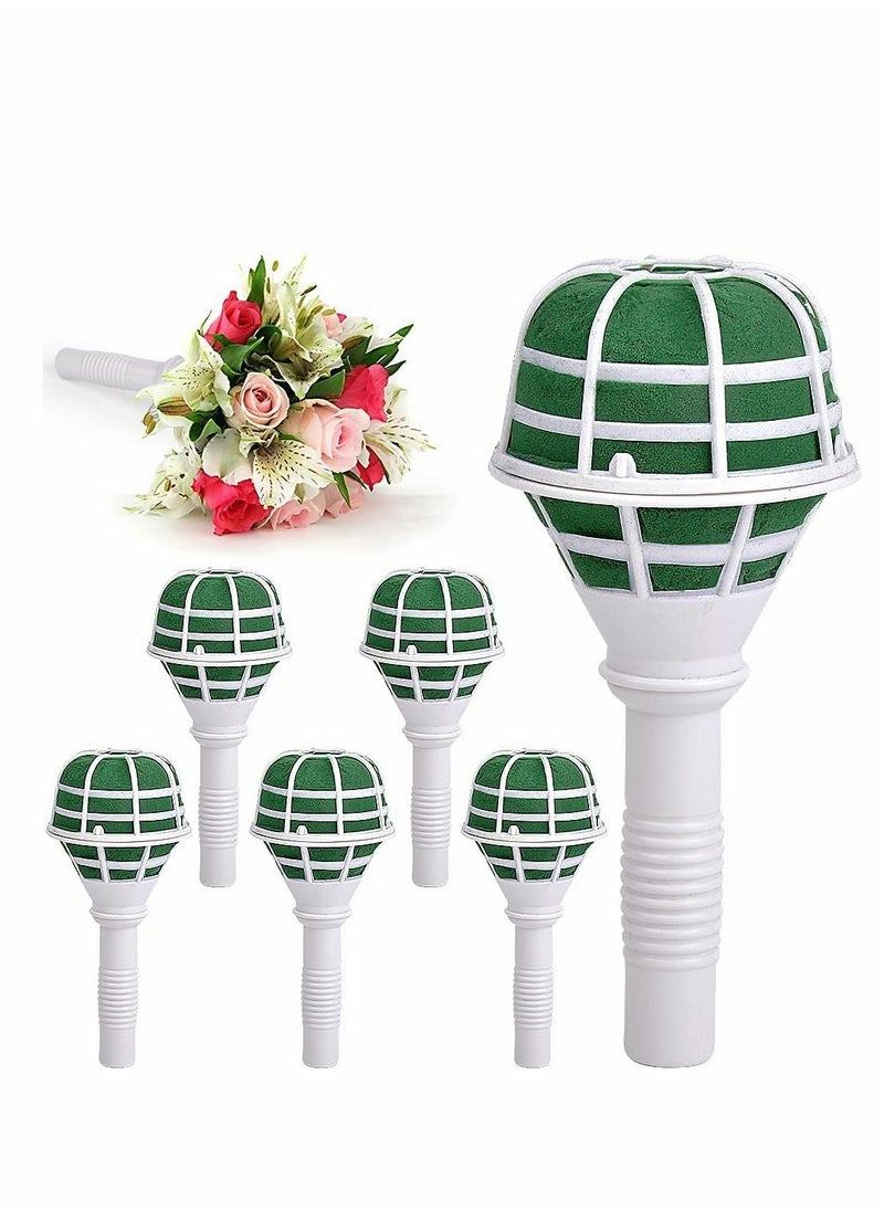 Excefore - Wedding Bouquet Holder, 6-Pack Bouquet Holder, Fresh Artificial Flowers Holder Decoration Bridal Bouquet, DIY Wedding Foam Bouquet Handle, for Flower Arrangement, Bridal Bouquets for Wedding - Image 1