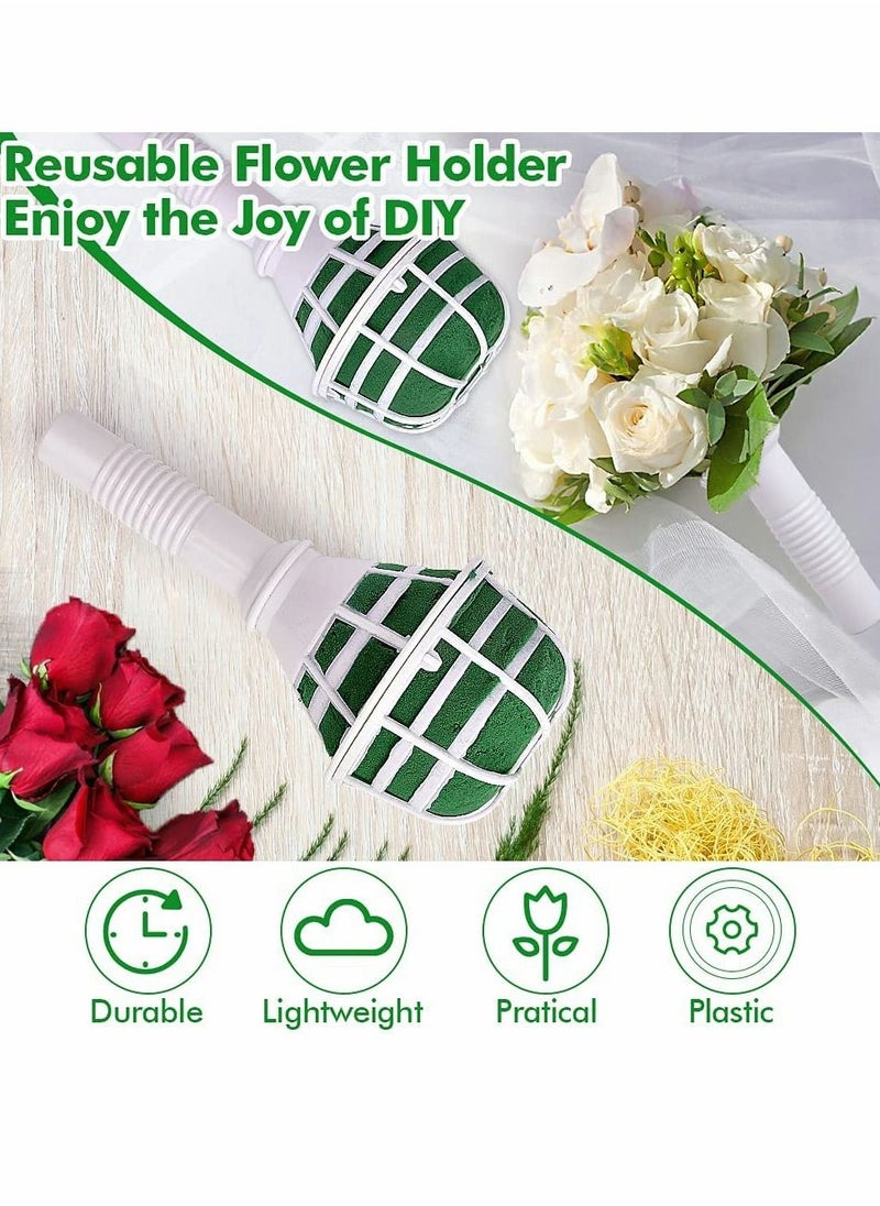 Excefore - Wedding Bouquet Holder, 6-Pack Bouquet Holder, Fresh Artificial Flowers Holder Decoration Bridal Bouquet, DIY Wedding Foam Bouquet Handle, for Flower Arrangement, Bridal Bouquets for Wedding - Image 1