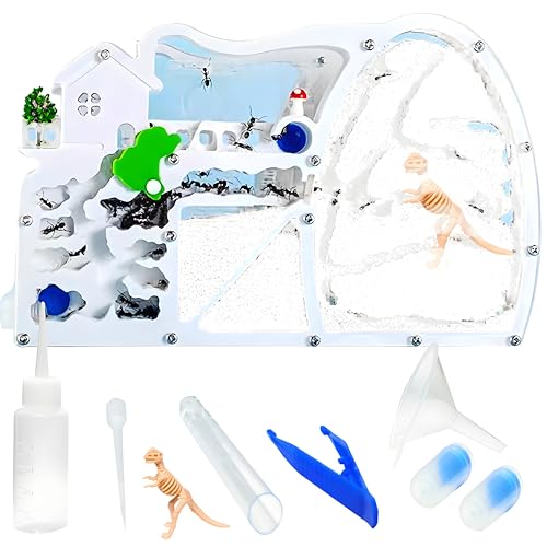 EXBEPE Large Sand Ant Farm Castle,Ant Habitat with Dinosaur Digging to Study Ant Colony Ecosystem Behavior,Science Educational Gift for Kids - Image 1