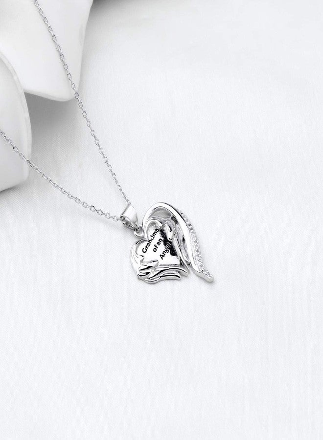 bobauna Grandma Of An Angel Memorial Necklace Sympathy Gift For Loss of Grandchild Miscarriage Jewelry Gift (grandma angel necklace) - Image 3