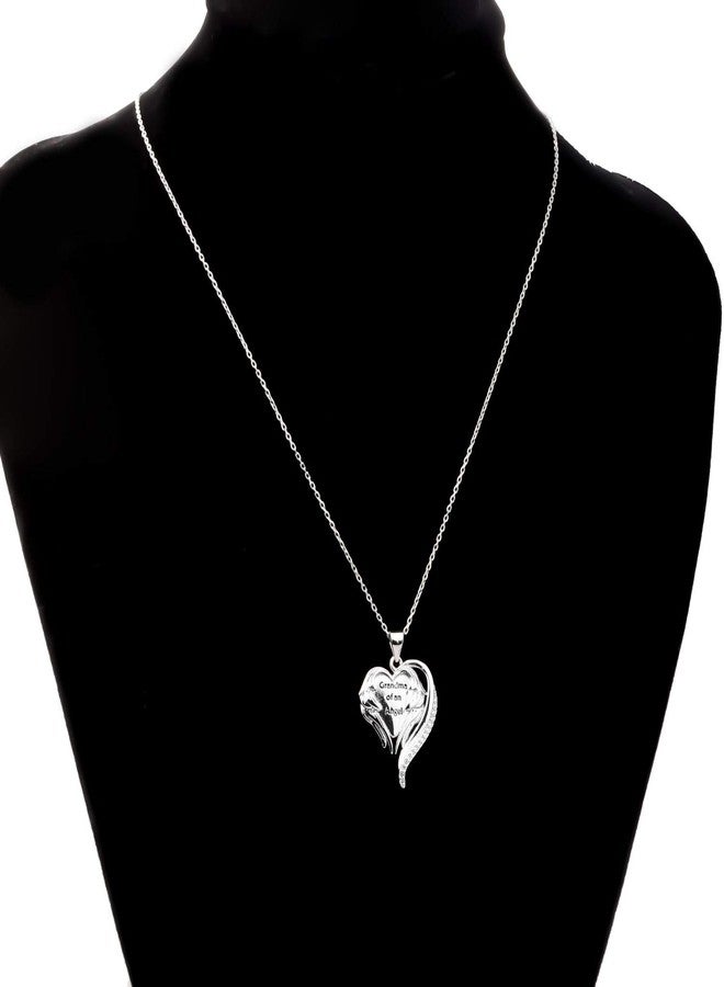 bobauna Grandma Of An Angel Memorial Necklace Sympathy Gift For Loss of Grandchild Miscarriage Jewelry Gift (grandma angel necklace) - Image 4