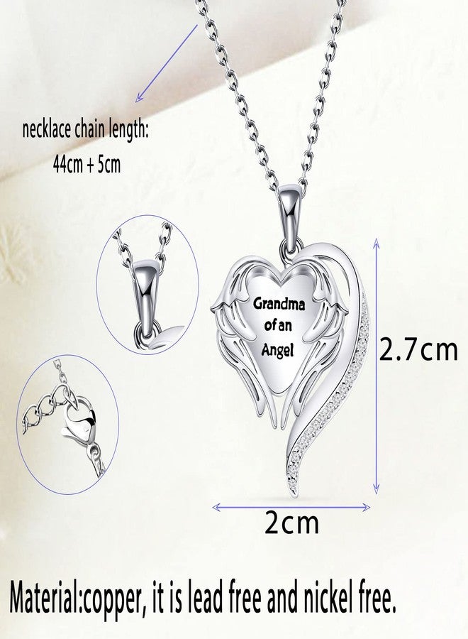 bobauna Grandma Of An Angel Memorial Necklace Sympathy Gift For Loss of Grandchild Miscarriage Jewelry Gift (grandma angel necklace) - Image 5