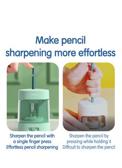 Deli Deli VA3 USB/Battery Electric Sharpener with Tungsten Blade, 100-Pencil Capacity, Visual Shavings Box - Green  - Image 4