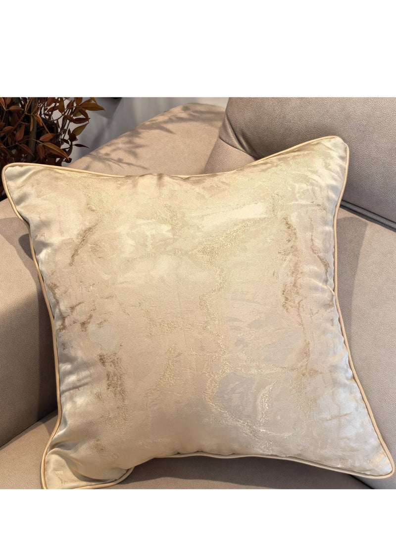 Generic Pack of 2, noble golden Decorative Square Throw Pillow Cover Cushion Covers Pillowcase, Home Decorations for Sofa Couch Bed Chair 18x18 Inch/45x45 cm  - Image 2
