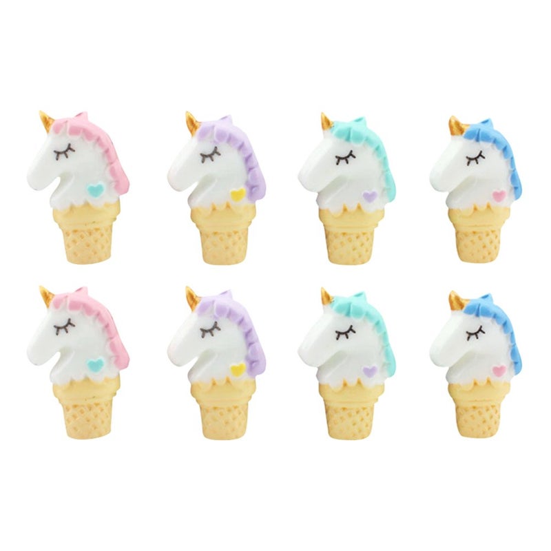 Ornerx Cute Ice Cream Horse Push Pins Decorative Thumbtacks 8 Count