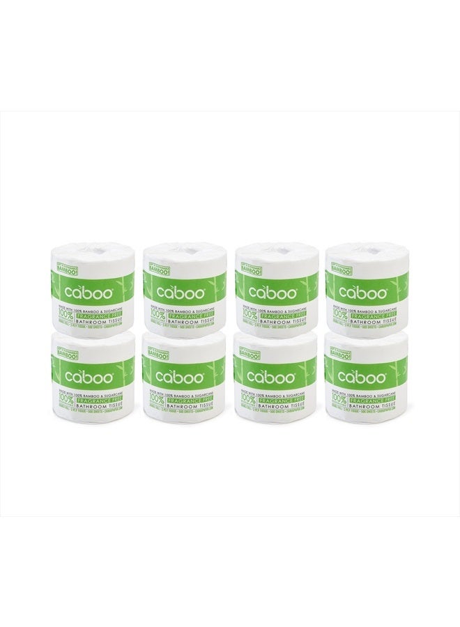 CABOO Tree Free Toilet Paper, Septic Safe RV Bath Tissue, Tree Free, Eco Friendly,Chemical Free Toilet Paper, Fast Dissolving Soft 2 Ply Sheets - 8 Rolls of 500 Sheets, Total 4000 Sheets - Image 1