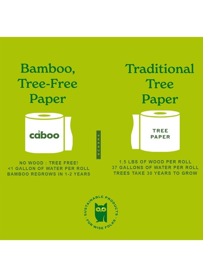 CABOO Tree Free Toilet Paper, Septic Safe RV Bath Tissue, Tree Free, Eco Friendly,Chemical Free Toilet Paper, Fast Dissolving Soft 2 Ply Sheets - 8 Rolls of 500 Sheets, Total 4000 Sheets - Image 4