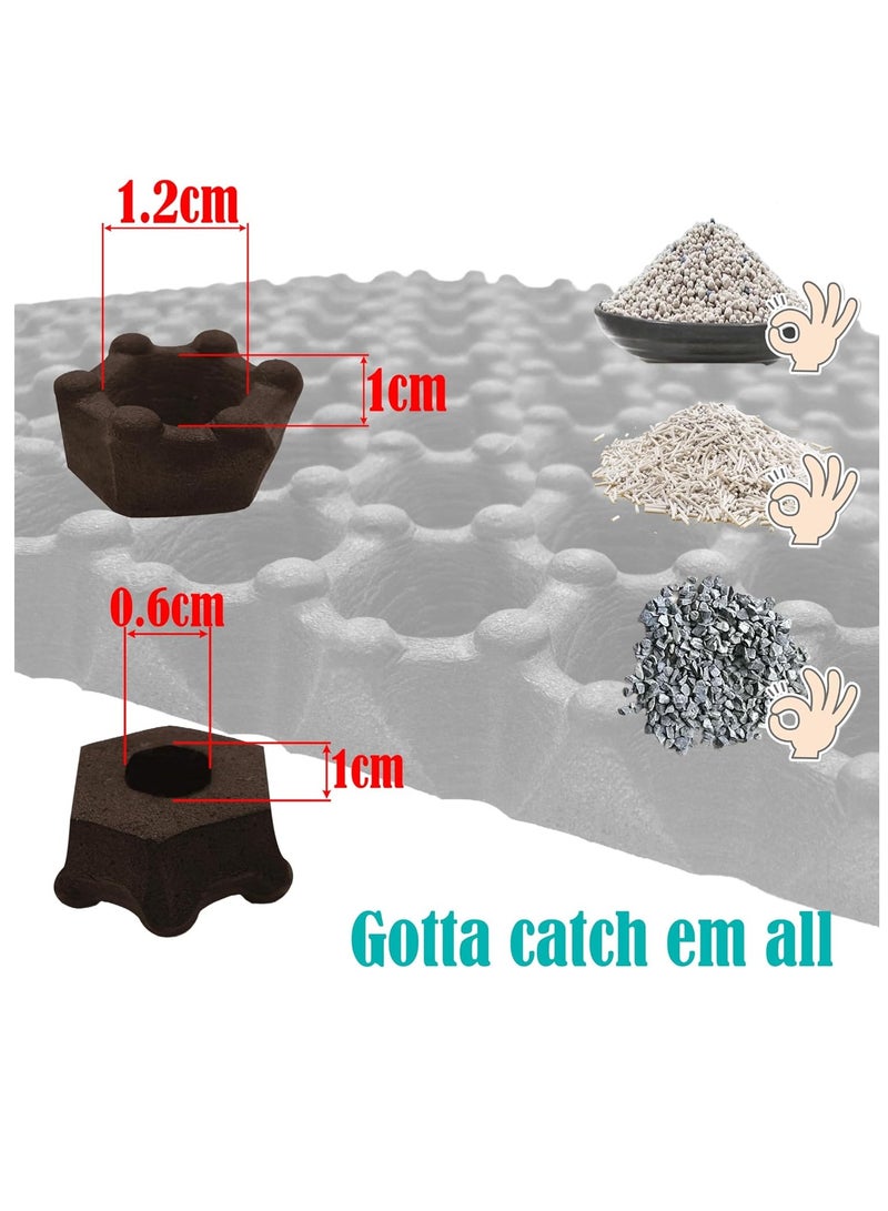 Cats Litter & Housebreaking 50*60 Brown Cat litter Mat Double Layer Pad Trapper Folding Pad EVA Foam Rubber - Image 2