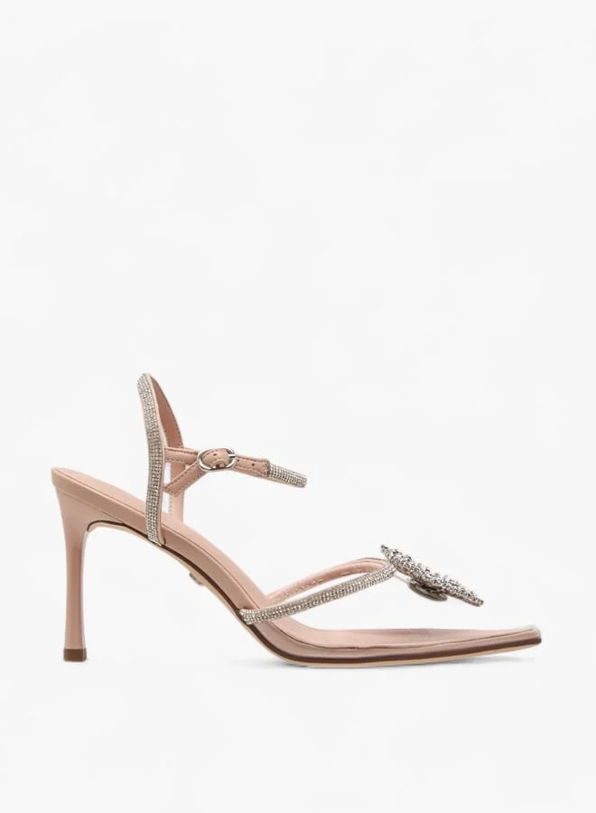Celeste Women's Embellished Shoes with Buckle Closure and Stiletto Heels