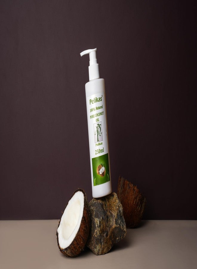 Pelikas Hair Care Anti Hair Fall And Smoothness Natural Harble Hair Fall For Soft, Strong Hair Growth and Hair Fall Control with Natural Pure Coconut Hair Oil Unisex Nariyel Tel-250ml - Image 1
