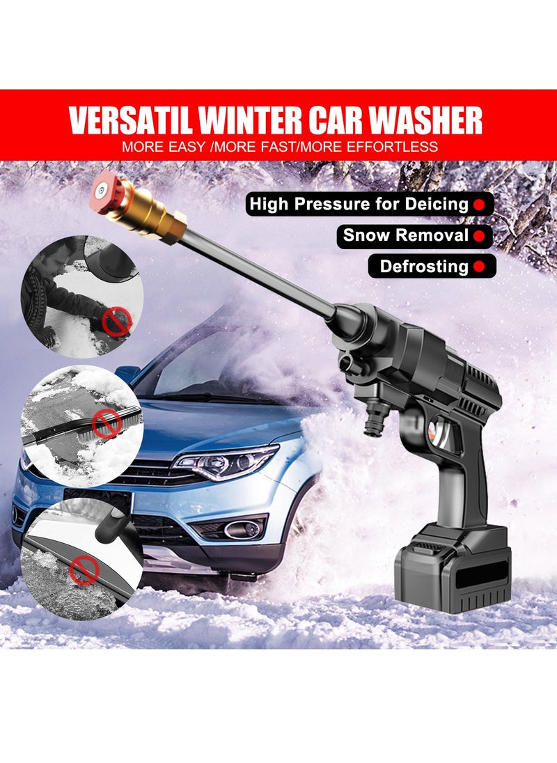 DubaiGallery - Cordless Portable Washer Electric High Pressure Cleaner Machine 200W 30Bar Lithium Handheld Car Cleaning Device With Foam Generator Nozzle Water Pump - Image 1