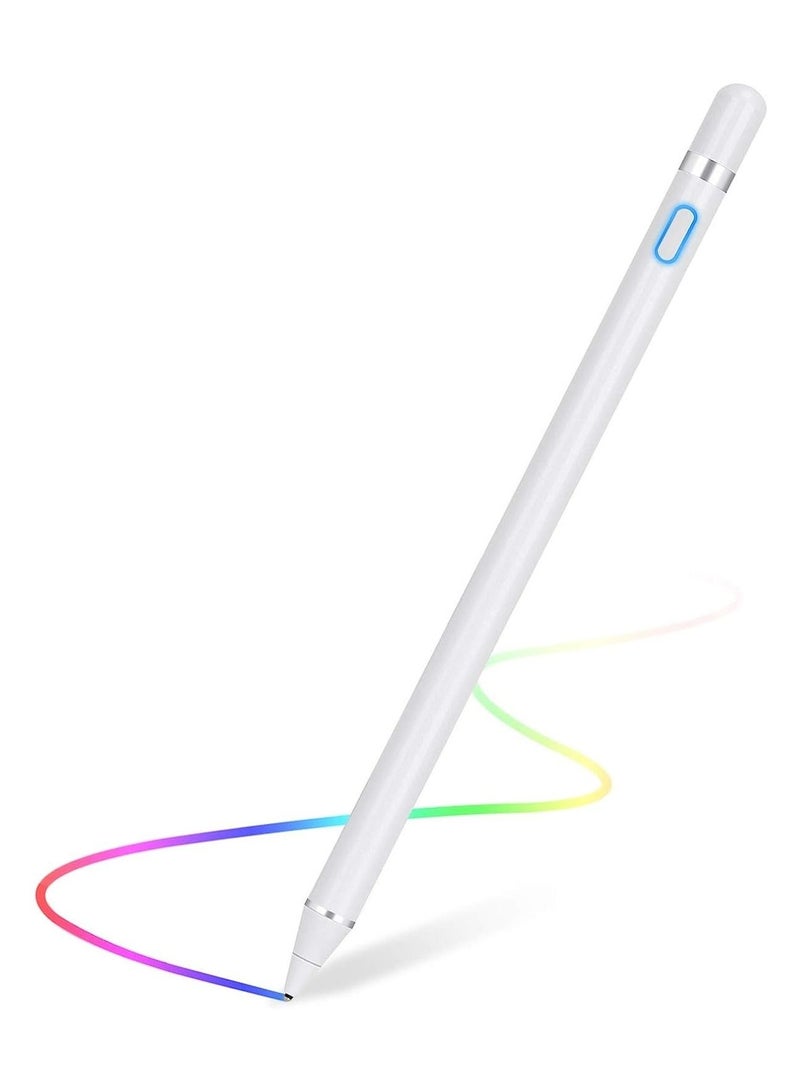 Stylus Pen for Touch Screens Rechargeable 1.5mm Fine Point Active Capacitive Stylus Smart Pencil Digital Compatible iPad and Most Tablets - Image 1