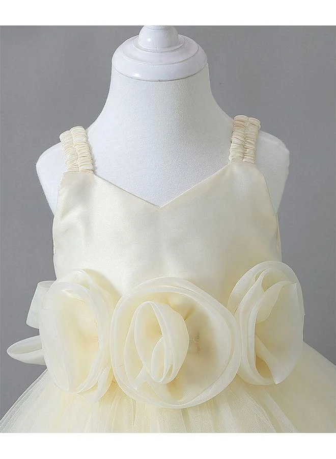 Mark & Mia Mark & Mia Solid Party Dress With Headband - Champagne