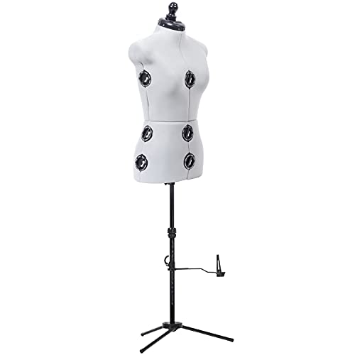Dritz Twin-Fit Adjustable Dress Form - Small Sizes US 4-10 - Female Clothing Mannequin for Sewing, Fitting, and Draping - Pinnable Sewing Mannequin with 13 Dials for Fitting + 360 Hem Guide - Image 1