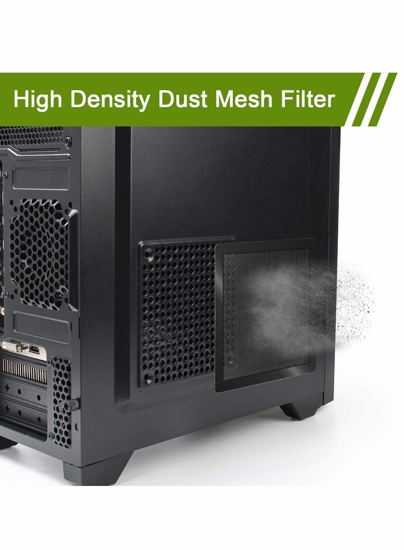 Excefore Computer Cooler Fan Dust Filter, Dustproof PVC Cover Mesh Magnetic Frame, Mesh Cover Black Radiator Filter 5-pack (120 * 120mm) - Image 3