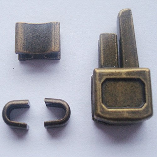 5Afashion 2 sets bronze #10 metal zipper head box zipper sliders retainer insertion pin easy for zipper repair,Zipper Repair Kit - Image 2