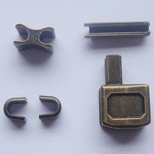 5Afashion 2 sets bronze #10 metal zipper head box zipper sliders retainer insertion pin easy for zipper repair,Zipper Repair Kit - Image 3