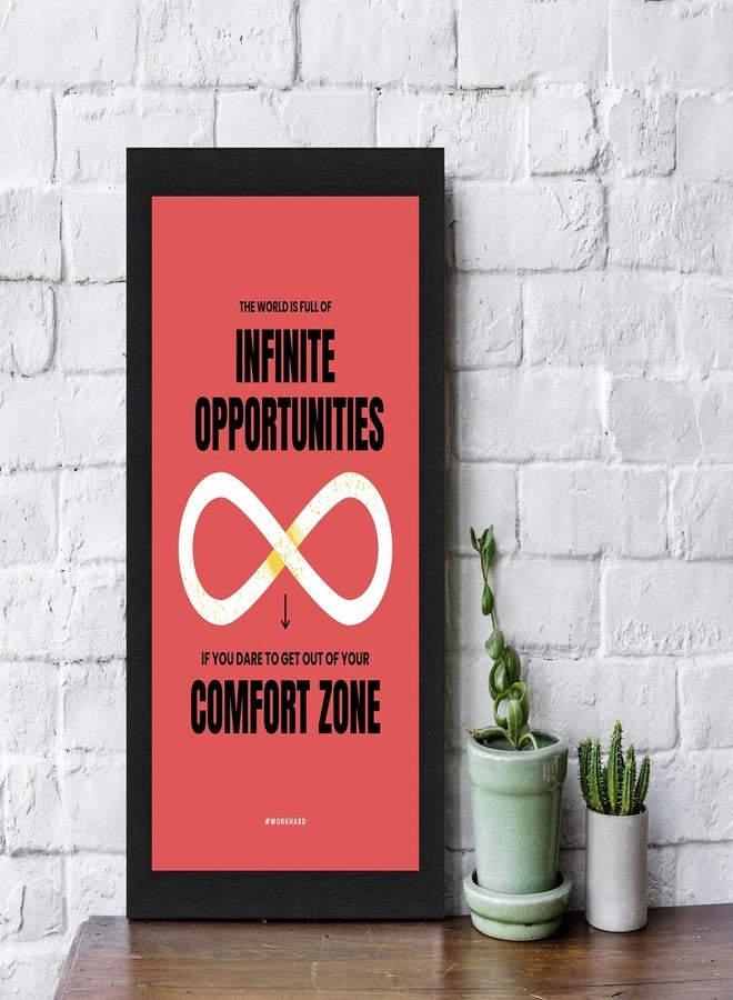 Interio Crafts إطارات جدارية من إنتيريو كرافتس تحمل اقتباسات تحفيزية عن فرص لا حصر لها - ملصق مؤطر ملهم لتزيين جدران المكتب أو المنزل - ملصق لغرفة الدراسة - إطارات مناسبة للإهداء - 13 × 10 بوصات - Image 2