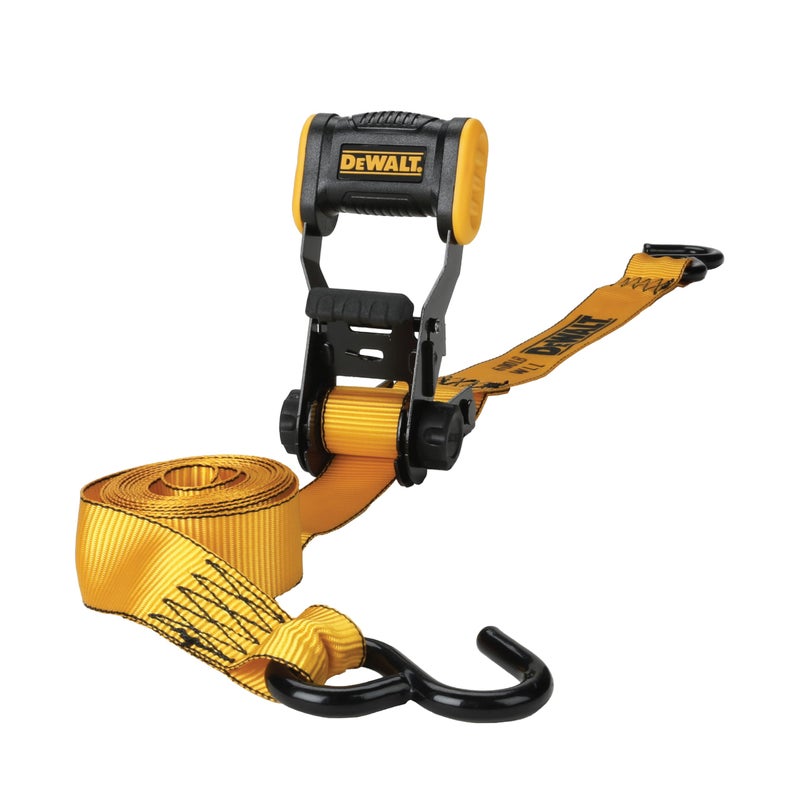 DEWALT ديوالت DXBC18001 أسود وأصفر 125 × 12 حزام ربط قابل للتعديل خفيف الوزن لنقل البضائع بقدرة تحمل 1800 رطل