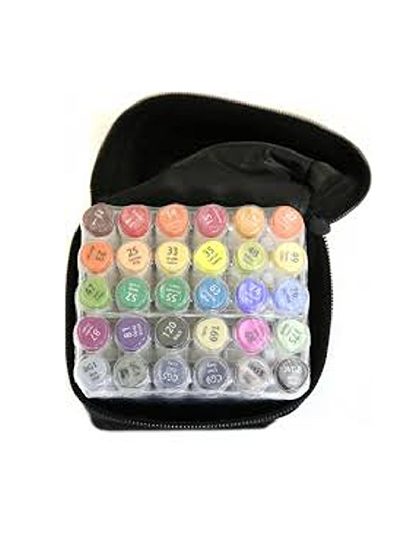 Deli A Box Of Double-Pointed Marker  Beveled And Normal 30 Pcs  - Image 2