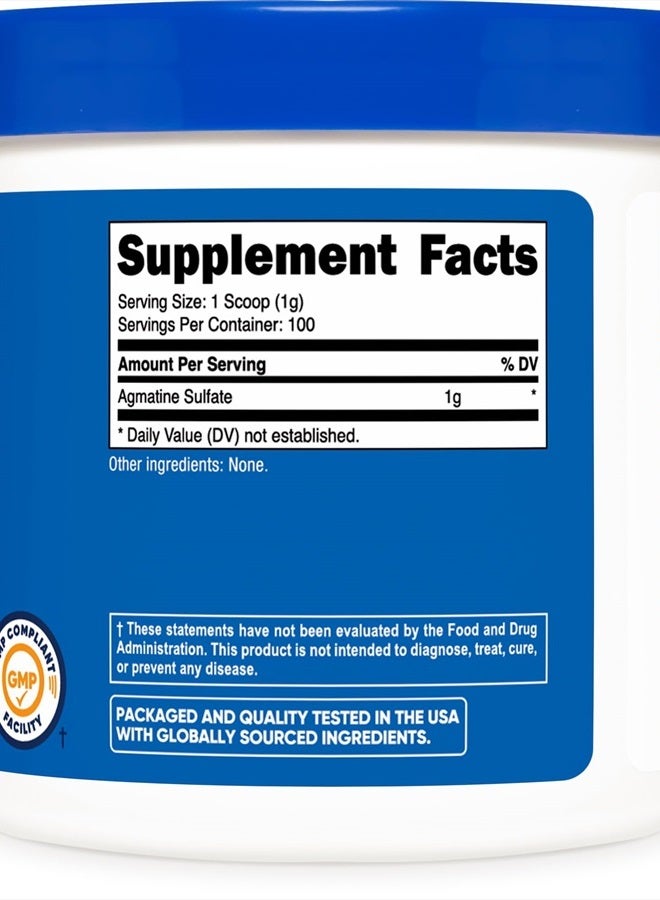 Nutricost Agmatine 100 Grams - Pure Agmatine Powder 100 Servings (Agmatine Sulfate) - Image 4