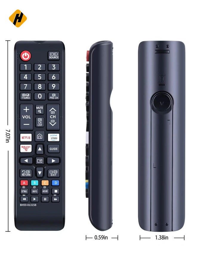 HuHa - BN59-01315B Replacement Remote Control for Samsung Smart TV – Compatible with UE43RU7102K, UE49RU7300K, UE49RU7300W, UE50RU7100W, UE43RU7105K, UE43RU7170U, UE43RU7172U, UE7172RU75U – Easy Control, Battery Included - Image 1