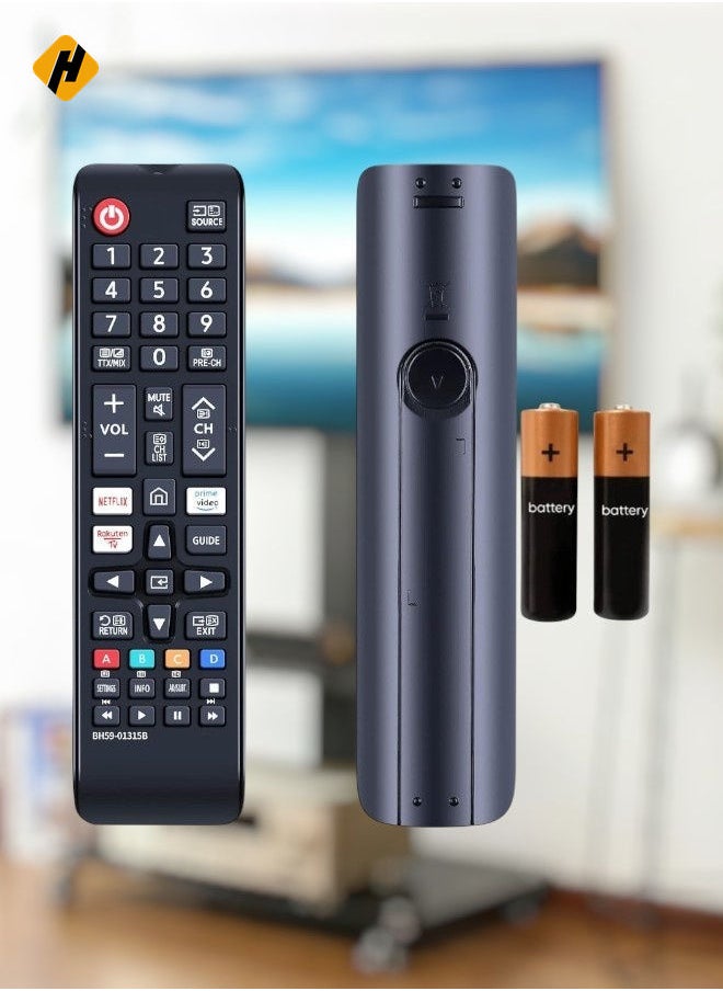 HuHa - BN59-01315B Replacement Remote Control for Samsung Smart TV – Compatible with UE43RU7102K, UE49RU7300K, UE49RU7300W, UE50RU7100W, UE43RU7105K, UE43RU7170U, UE43RU7172U, UE7172RU75U – Easy Control, Battery Included - Image 1