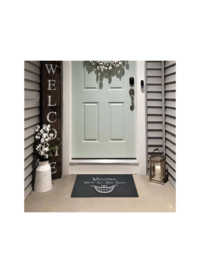 The Bros Black Doormat Funny Outdoor Mat with Non Slip Rubber Backing Easy to Clean Welcome Door Mat Indoor Front Door Entrance Mats - Image 5