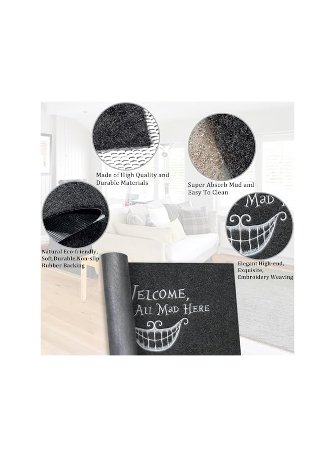 The Bros Black Doormat Funny Outdoor Mat with Non Slip Rubber Backing Easy to Clean Welcome Door Mat Indoor Front Door Entrance Mats - Image 4