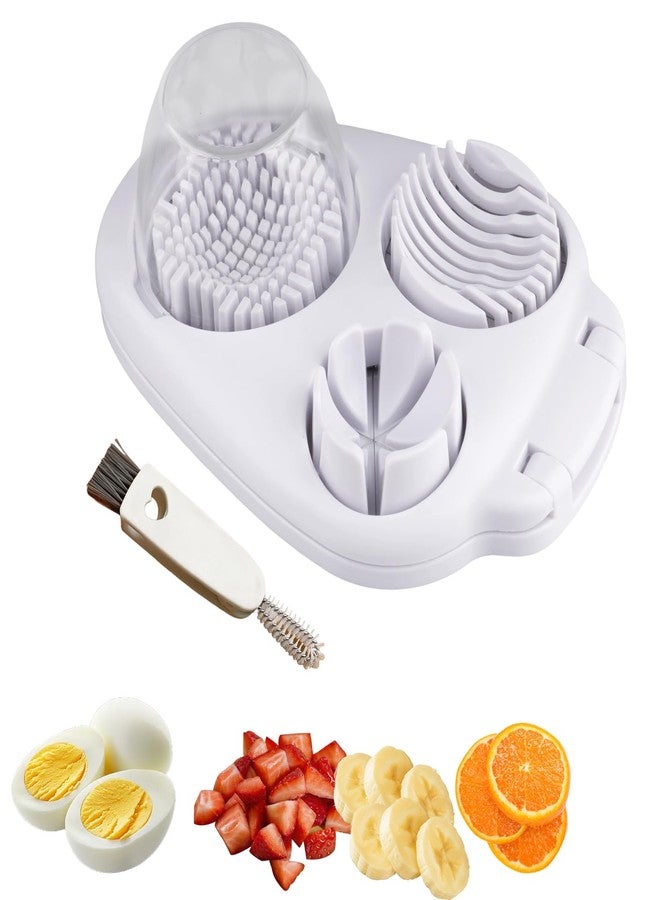 Velicber 3 in 1 Egg Slicer For Hard Boiled Eggs, 3 Slice Modes Egg Slicer with Stainless Steel Wire Egg Cutter Heavy Duty for Hard Boiled Eggs, Strawberry, Grape, Kitchen Dicer Tool - Image 1
