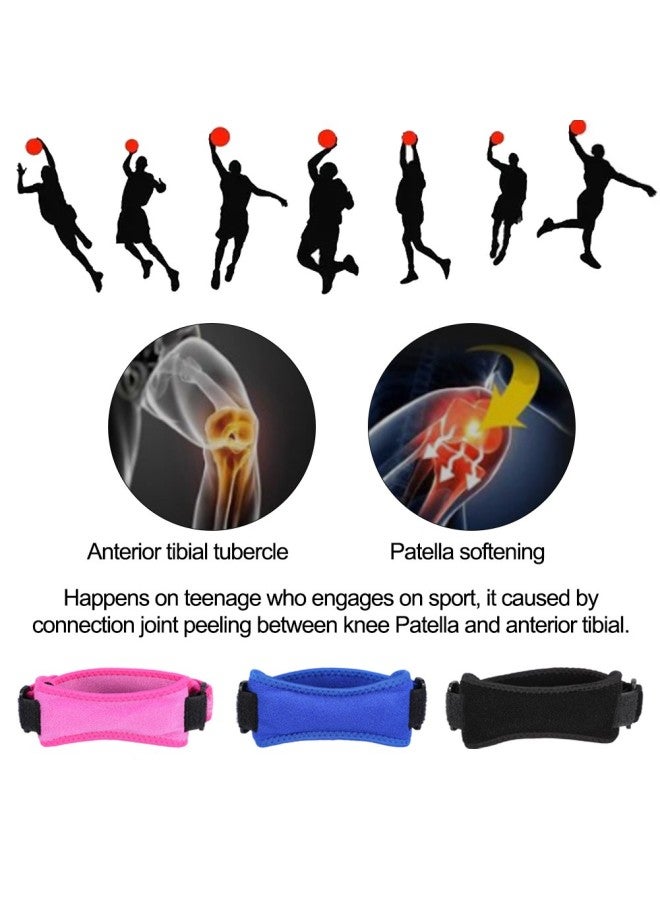 klarako Patella Knee Strap, Knee Pain Relief Support Brace Meniscus Protector Belt Knee Tendonitis Strap for Hiking, Soccer, Basketball, Running, Jumpers Knee, Tennis, Volleyball & Squats(Black) - Image 2