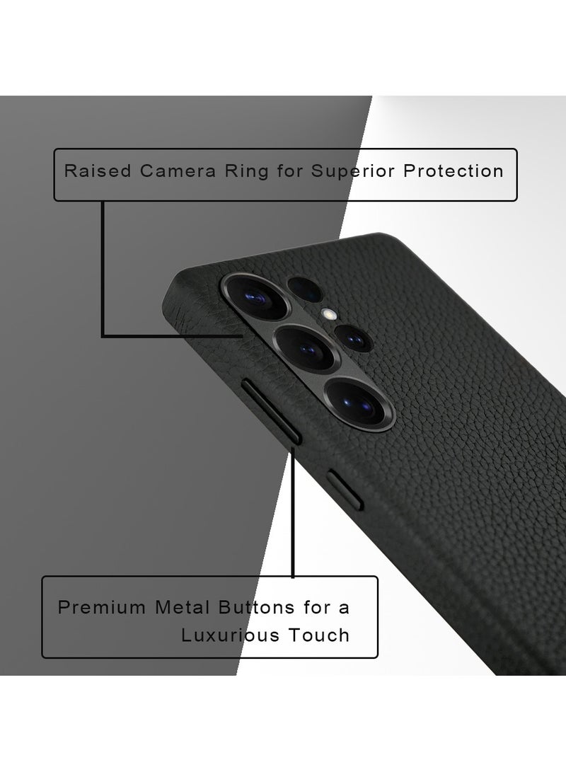 A-Case حافظة أمور من سلسلة My Case مصنوعة من جلد طبيعي فاخر لحماية كاملة متوافقة مع Magsafe - أسود - Image 5