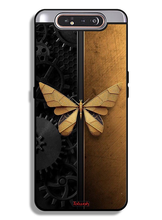 Tolwak Samsung Galaxy A80 Protective Case Cover Steel Butterfly - Image 1