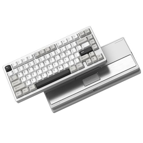 Womier RD75 Pro 75% Wireless Gaming Keyboard, Quick Release Aluminum Keyboard, QMK/VIA Tri-Mode Mechanical Key Board Custom Hot Swappable with RGB Creamy for Windows/Mac/PC - Silver - Image 1