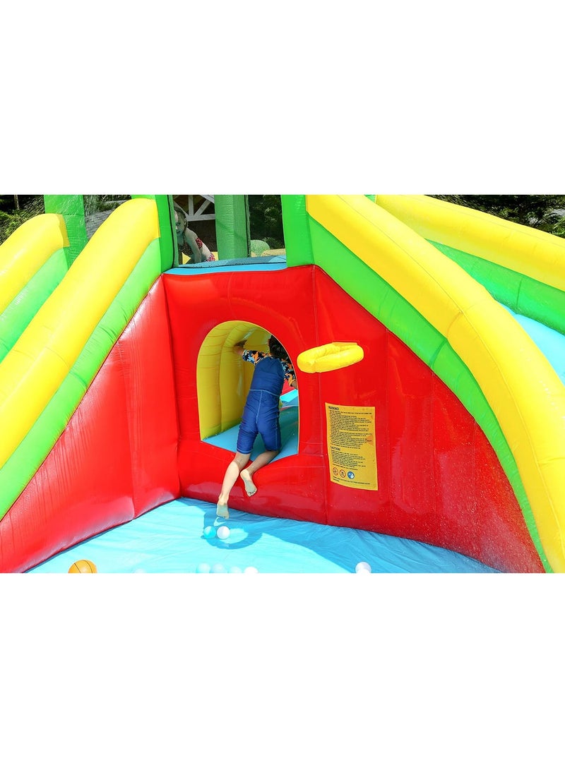 Inflatable Twin Water Slide with bouncer for Kids Outdoor Play  - Image 4