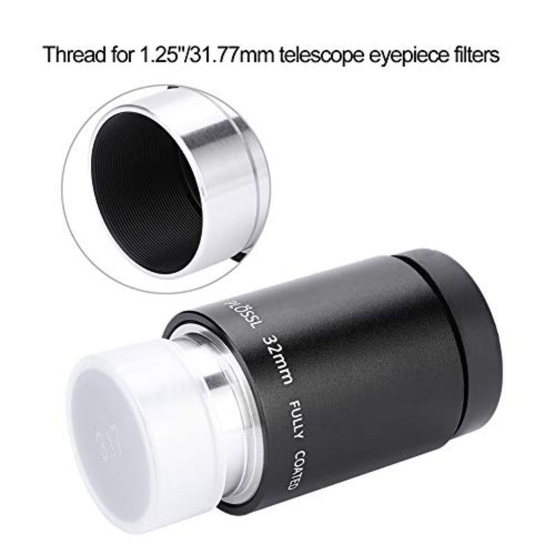 Astronomy application, aluminium alloy, black, 32mm Plossl eyepiece with 52 field of view for intricate detail capture - Image 5