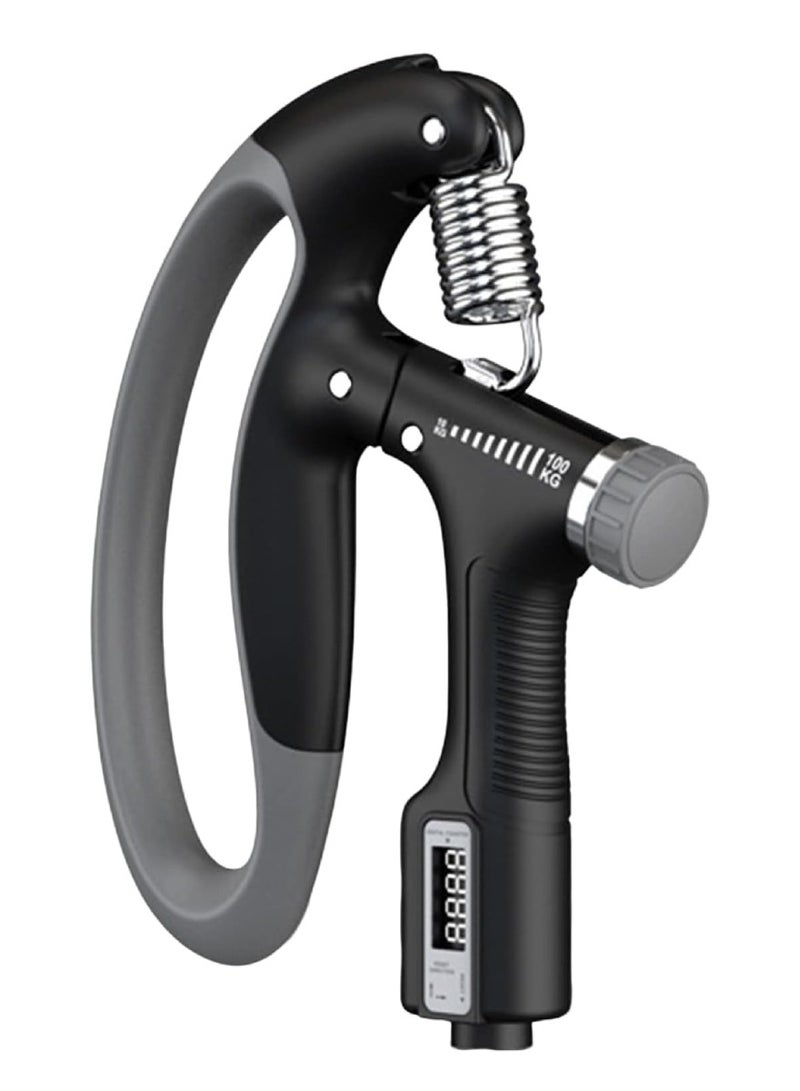 DIGI CORE 10-100kg Adjustable Hand Grip Strength Fitness Heavy Duty Grip With Reverse Finger Exerciser Grip Strength Wrist Extender Gym Arm Muscle Training Smart Counting - Image 1