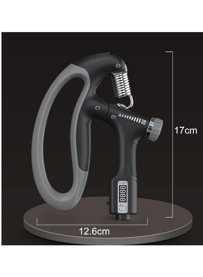 DIGI CORE 10-100kg Adjustable Hand Grip Strength Fitness Heavy Duty Grip With Reverse Finger Exerciser Grip Strength Wrist Extender Gym Arm Muscle Training Smart Counting - Image 3