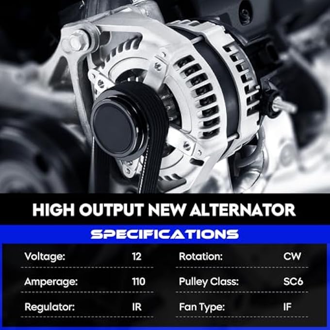 SEHNSUCHT Alternator Replacement New for Nissan NV200 2013-2014 2.0L, for Nissan Sentra 2007-2009 2.0L, for Nissan Versa 2007-2009 1.8L, Replace for AMT0191 - Image 4