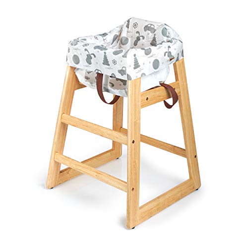 Oopsababy Disposable High Chair Covers, 10 Pack for Babies and Toddlers, Gray with Animal Patterns - Image 3
