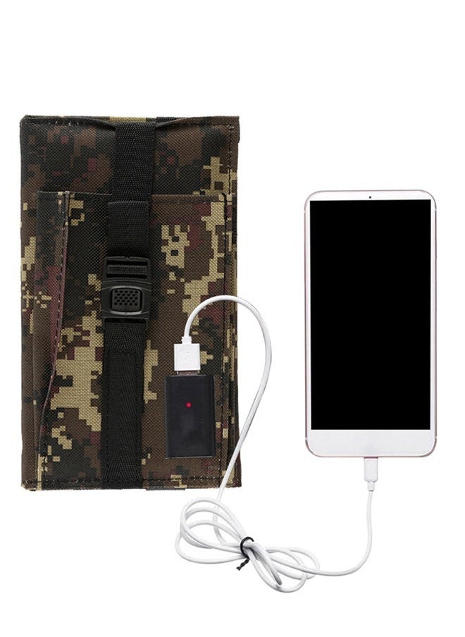 Portable Solar Charger, Foldable Solar Panel 5V20W, Mobile Phone Power Bank USB Battery Charging Outdoor Waterproof Camping Electronics