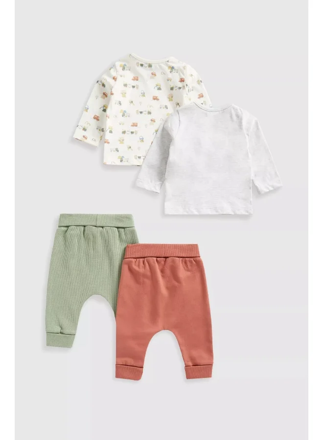 mothercare Vehicles Tops and Joggers 4-Piece Set