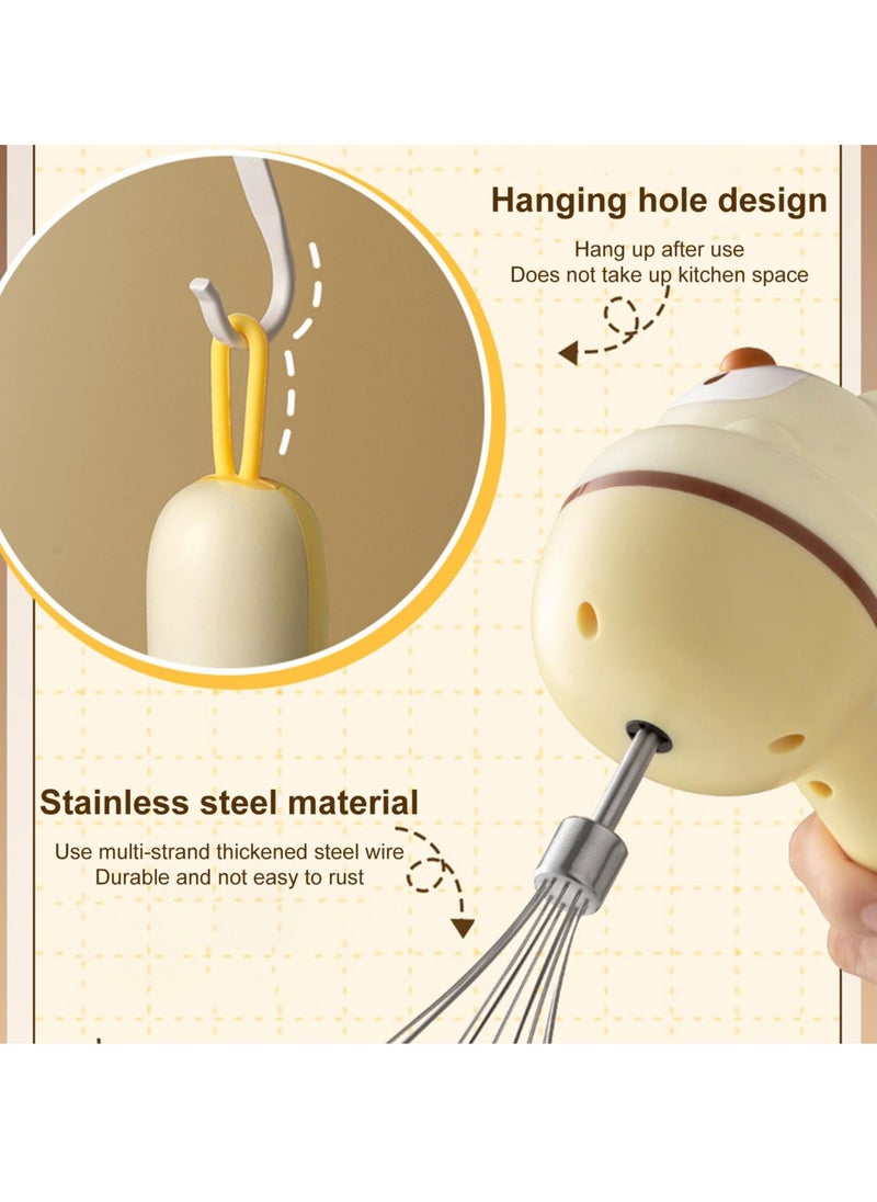 SYOSI - Electric Hand Mixer, Cordless Handheld Mini Whisk with 3-Speed Adjustment, Versatile Egg Beater for Baking, Whipping, Mixing Pudding, Cookies, Cakes - Image 1