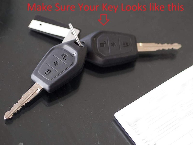 SHOPOFLUX Silicone Car Key Cover Compatible With Mahindra Tuv 300 Remote Key (Pack Of 2),Black - Image 2