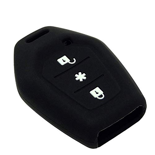 SHOPOFLUX Silicone Car Key Cover Compatible With Mahindra Tuv 300 Remote Key (Pack Of 2),Black - Image 3