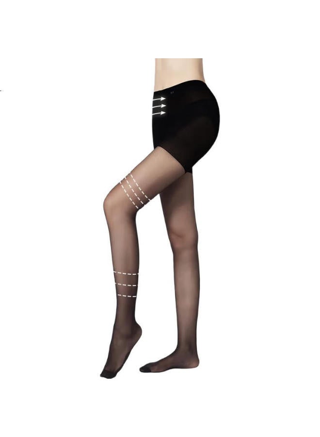Ubras 20D Micro-Pressure Lightweight Sun Protection Skin-Friendly Pantyhose, Anti-Exposure Black Silk, Anti-Snagging, Bare Leg Effect, Leg Beauty Socks, Black - Image 1