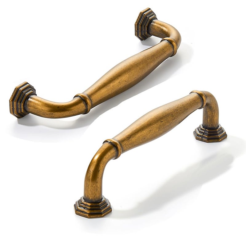 CABDM 10 Pack 312 Inch Hole Center Antique Brass Heavy Duty Solid Cabinet pulls Ideal for Dressers Bathroom cabinets and Kitchens cabinets - Image 2