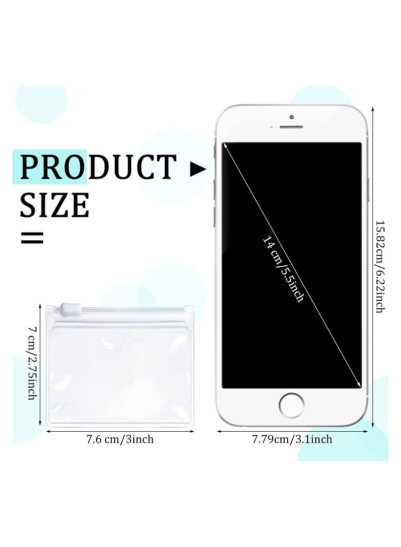Excefore Pill Pouch Bags 12pcs Zippered Pill Pouch Reusable Pill Baggies Clear Plastic Pill Bags Self Sealing Travel Medicine Organizer Storage with Slide Lock for Cod Liver Oil Pills and Small Items - Image 5